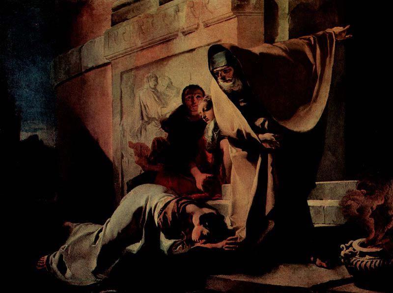 Giovanni Battista Tiepolo Die Verstobung der Hagar Germany oil painting art